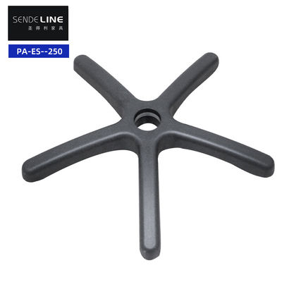 Chaise de bureau en nylon, base en plastique, base en PP/PA, cinq griffes, chaise de bureau, jambes noires