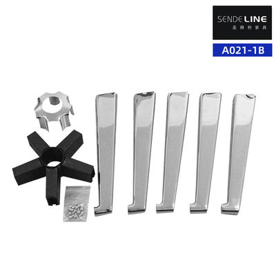 Démanteler les accessoires de chaise pivotante Chrome / Spray Bifma Test Base de pied cinq étoiles