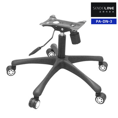 Capacité de poids 300 lb Chaise tournante de bureau Stand Nylon Noir Pieds cinq étoiles