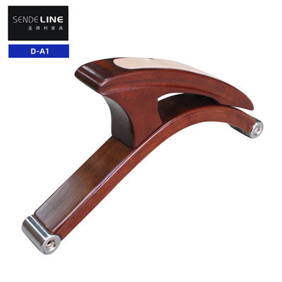 Bon prix Siège de bureau maison Armure de fauteuil en bois rouge-marron en bois massif Siège bras en ligne