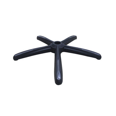 Chaise de bureau en nylon noir de 700 mm, base pivotante avec support lombaire et roulettes