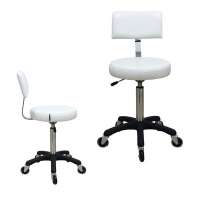 Bon prix Chaise en PU blanche avec dossier Style Bar Stool Accessoires avec coussin d'assise de 75 mm d'épaisseur en ligne
