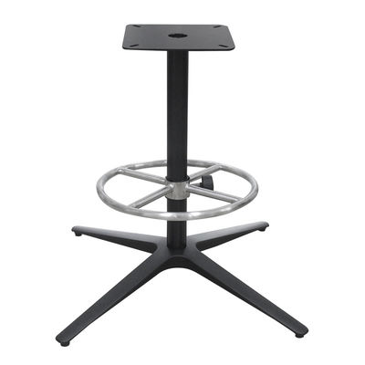Bon prix Accessoires de tabouret de barre en métal moderne avec couleur noire en aérosol Plaque carrée élégante et anneau de barre de 400 mm en ligne