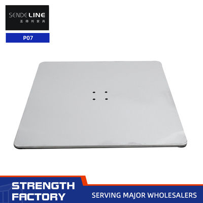 Bon prix Plaque de fer solide carrée 4 trous Base de chaise de coiffeur avec surface brossée en acier inoxydable en ligne