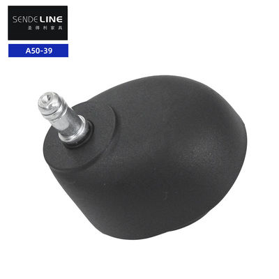 Casque de chaise de bureau noir avec nylon 2 pouces remplaçant la roue de la chaise de chef