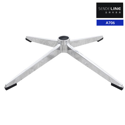 Bon prix 4 étoiles de base, chaise de bureau, remplacement de la base, couleur polie, alliage d'aluminium de 122 mm. en ligne