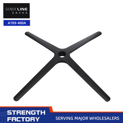 Bon prix Chaise de bureau à base de 4 étoiles en alliage d'aluminium 800 mm noir mat Chaise de bureau professionnelle en ligne