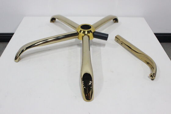 Bon prix 2.55 kilogrammes de base de chaise tournante de bureau soudé en fer, 700/640 mm pieds dorés 5 étoiles pour le démontage et l'assemblage en ligne