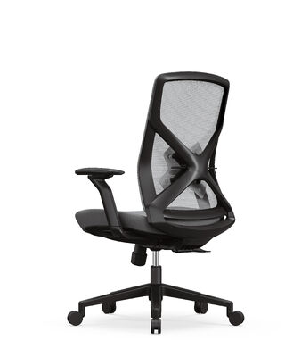 Bon prix Assemblage requis Chaise pivotante de bureau avec appuie-bras réglables en tissu en maille respirable et conception ergonomique confortable en ligne