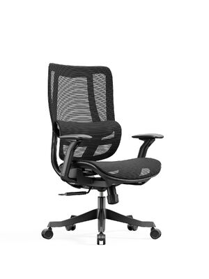 Bon prix Chaise de bureau pivotante, capacité maximale de 150 kg, accoudoirs réglables, dossier en maille ergonomique, assise confortable pour le bureau en ligne