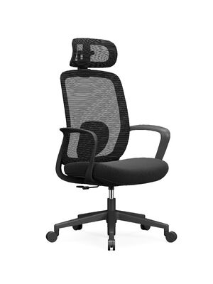 Bon prix Chaise pivotante de bureau à roues noires 640 mm sur 1150 à 1230 mm hauteur réglable Convient pour les bureaux et les salles de conférence en ligne