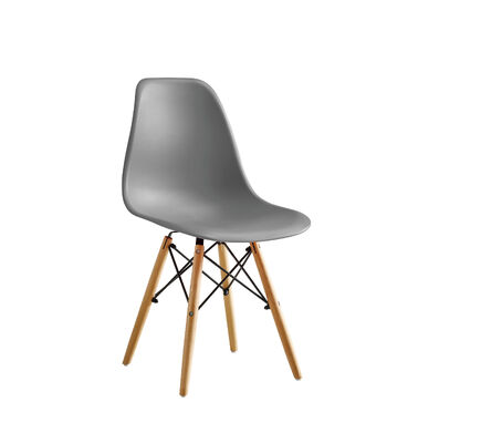 Bon prix Chaise en plastique moderne grise Conception ergonomique pour les salles de réunion du bureau, la cafétéria et les sièges de la salle d'attente en ligne