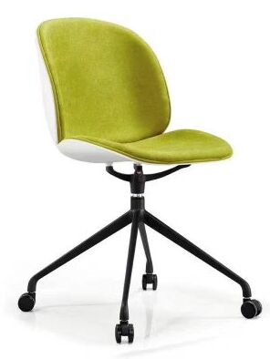 Bon prix Modèle de chaise en plastique moderne avec roues Idéal pour les salles d'attente de bureau Salle de conférence et solutions de sièges de cafétéria en ligne