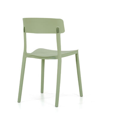 Bon prix Chaise en plastique à pieds cylindriques solides fabriquée avec du PP GF importé, parfaite pour les sièges de cafétéria en ligne
