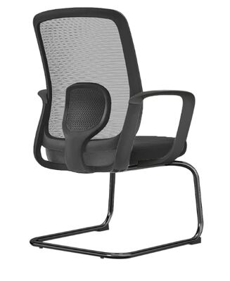 Bon prix Chaise de bureau pivotante à dossier noir en tissu respirant, capacité de charge maximale de 150 kg, améliore le confort pendant les longues heures de travail en ligne