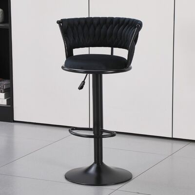 Bon prix Chaise de velours Siège Barstool avec dossier enroulé et hauteur de 80-100 cm pour les meubles de bar modernes en ligne